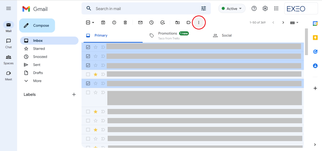 More option in Gmail